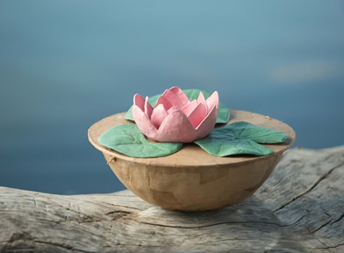 Lotus Flower Ocean Burial Urn