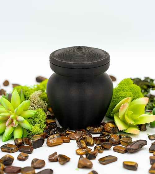 Eco-Friendly Traditional Black Urn