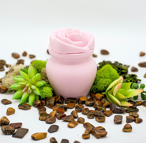 Blush Pink Rose Biodegradable Urn - biodegradable cremation urns