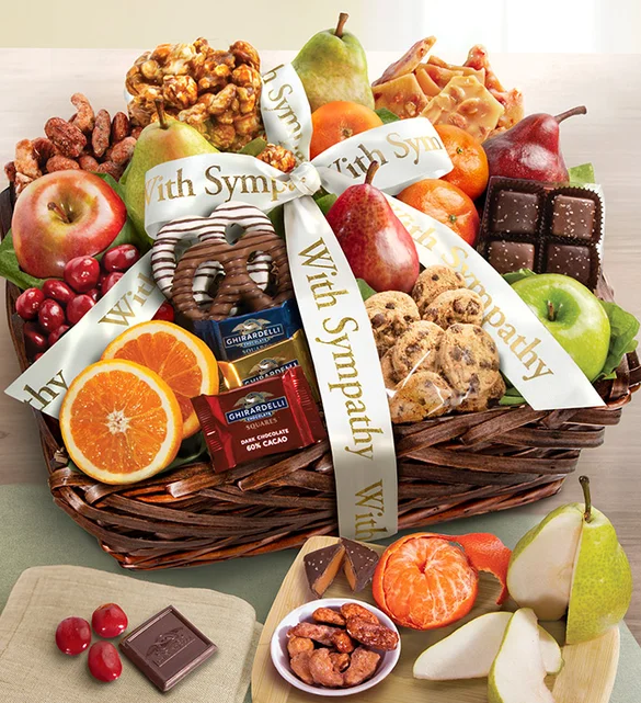 best sympathy gifts - fruits &sweets basket