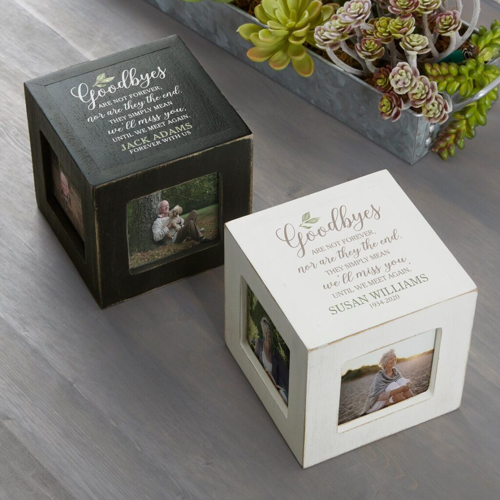 best sympathy gifts - memorial photo blocks