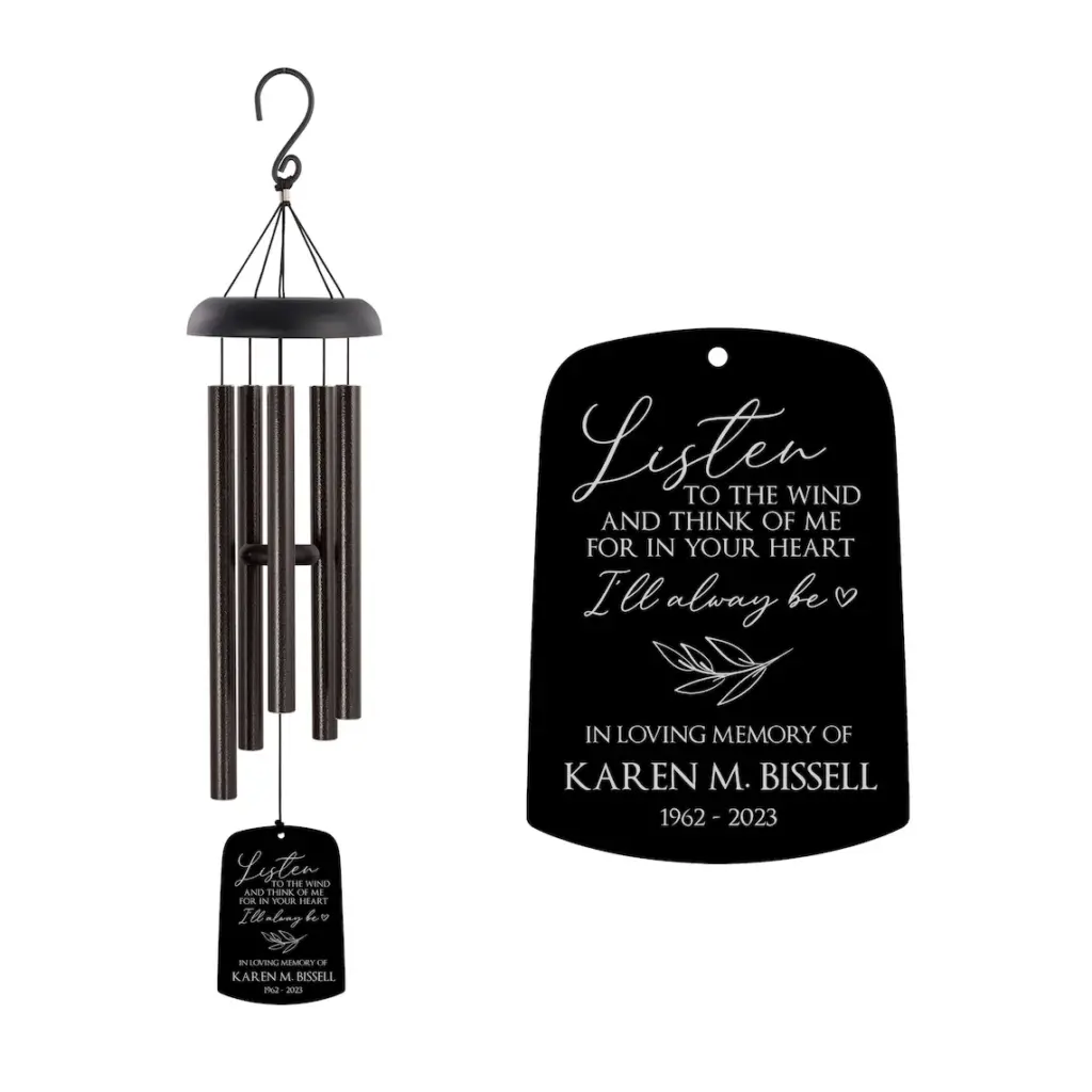 best sympathy gifts - personalized wind chimes