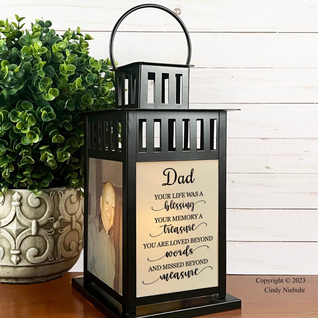 loss of father gifts - memory lantern