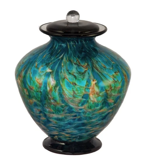 how does pet cremation work - Hand-Blown Glass Cremation Urn