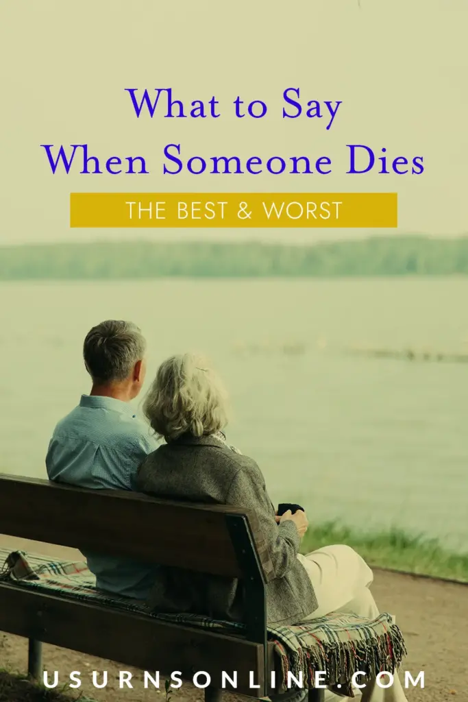 what to say when someone dies - pin it image
