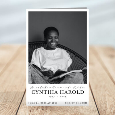 Large Photo Celebration of Life Program Template