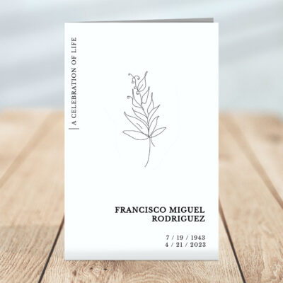Minimalist Funeral Program