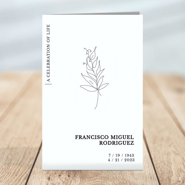 Minimalist Funeral Program