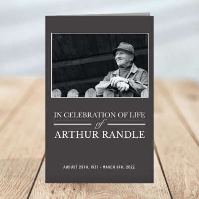 Modern Grey Funeral Program