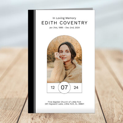 Modern Timeline Funeral Program