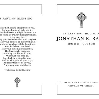Celtic-cross-traditional-funeral-program