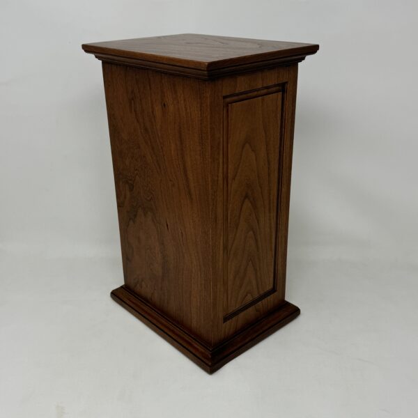 US Marine Corps Military Urn in Carved Cherry Wood - Image 8
