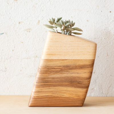 Small Planturn Cremation Urn in Sweetgum & Pecan