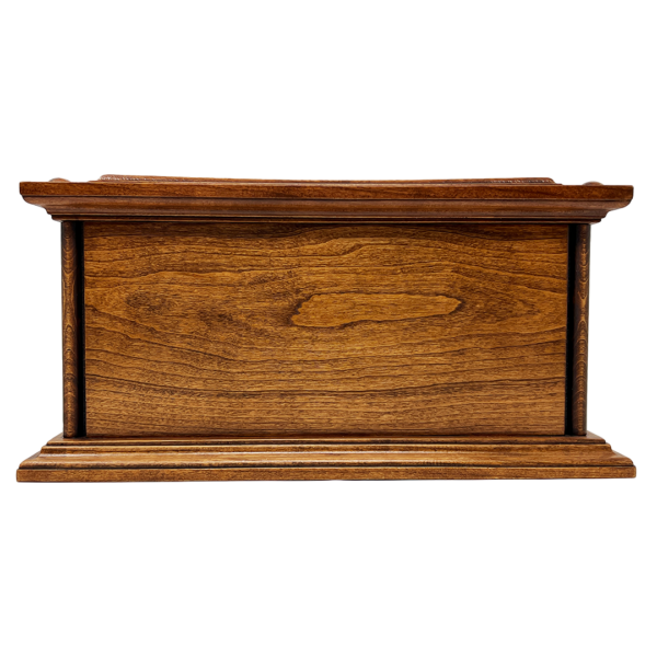 Carved Mountain Deer Scene Cremation Urn - Image 5